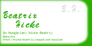 beatrix hicke business card